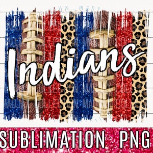 Pincelada de índios, brilho vermelho e azul, impressão por sublimação, arquivo PNG, leopardo e futebol, cores da escola, clipart, mãe de futebol png