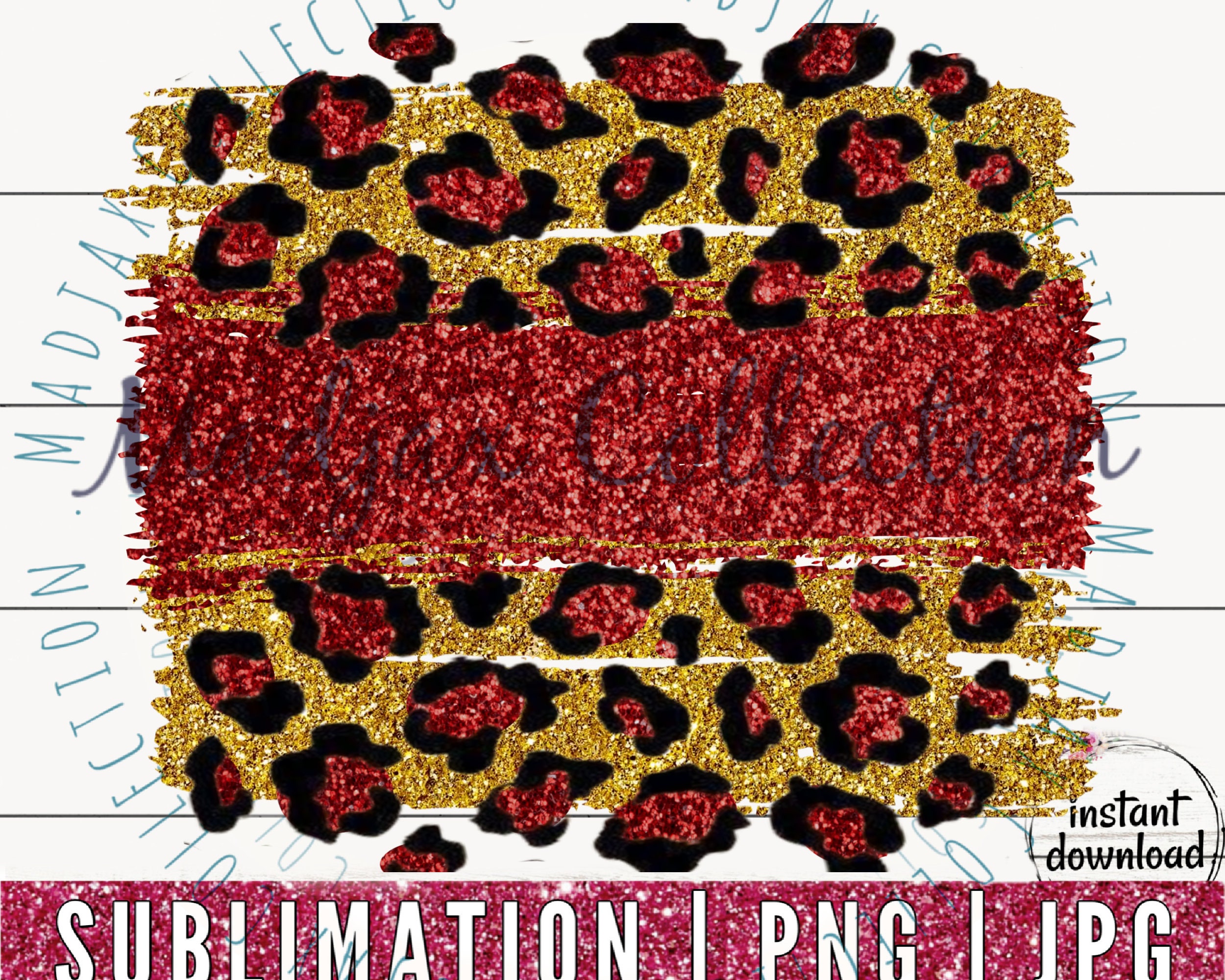 血塗られた刷毛　sanguine brushstroke foil Leopard Sublimation, Gold & Maroon, Football Team Background