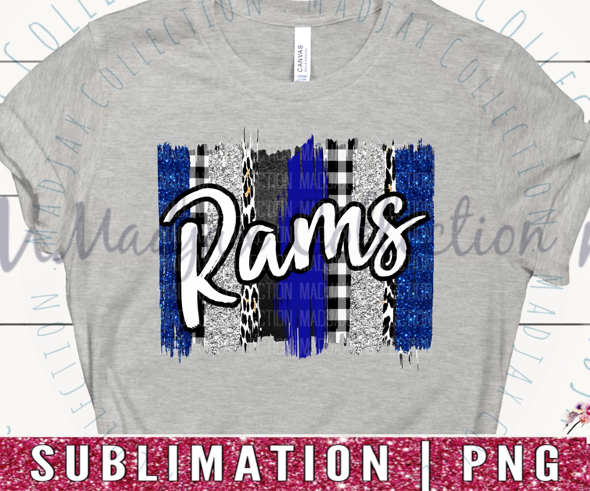 Rams Brush Stroke Sublimation, Glitter, Printable, Plaid, Leopard, PNG ...