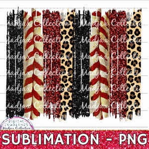 Maroon Baseball Brush Stroke, Red Stitches, Sublimation Print, PNG File, Team Colors, Leopard, Sports Mom, Digital Clipart, Background PNG