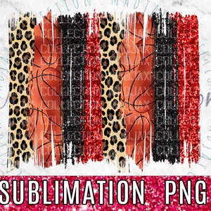 Pincelada de basquete, arquivo PNG, sublimação, cores do time, arte fofa para impressão, leopardo, impressão e corte, clipart, uso comercial