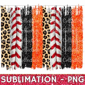 Pincelada de pontos de beisebol PNG: Estampa de leopardo laranja (download digital)