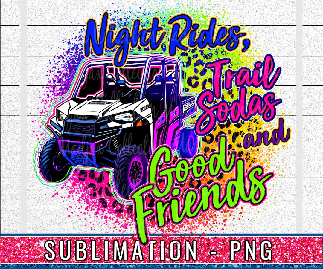 Night Rides RZR PNG: Neon UTV Clipart, off Road Design (digital ...