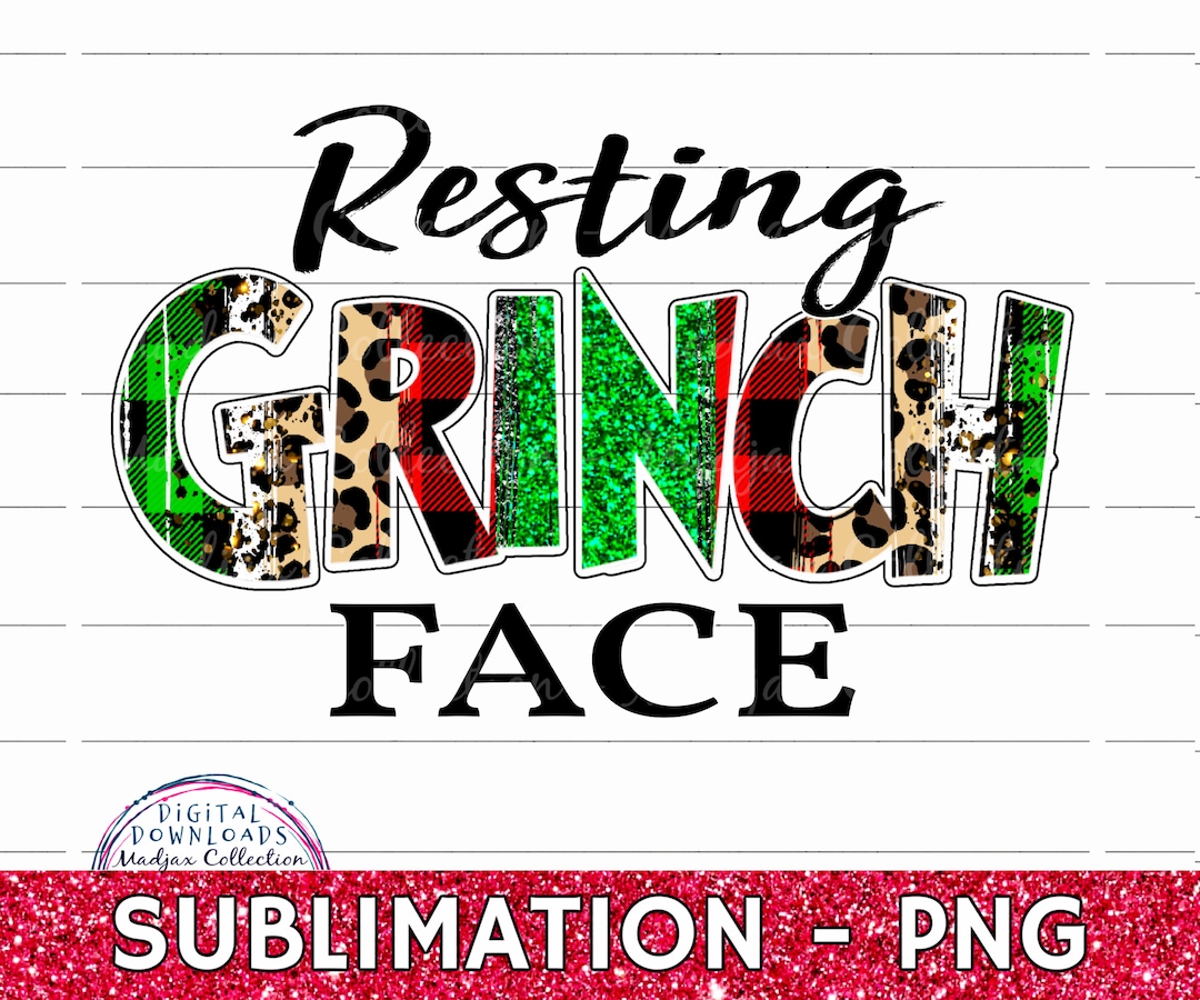 Funny Christmas Design, Brush Stroke, Sublimation PNG File, Digital ...
