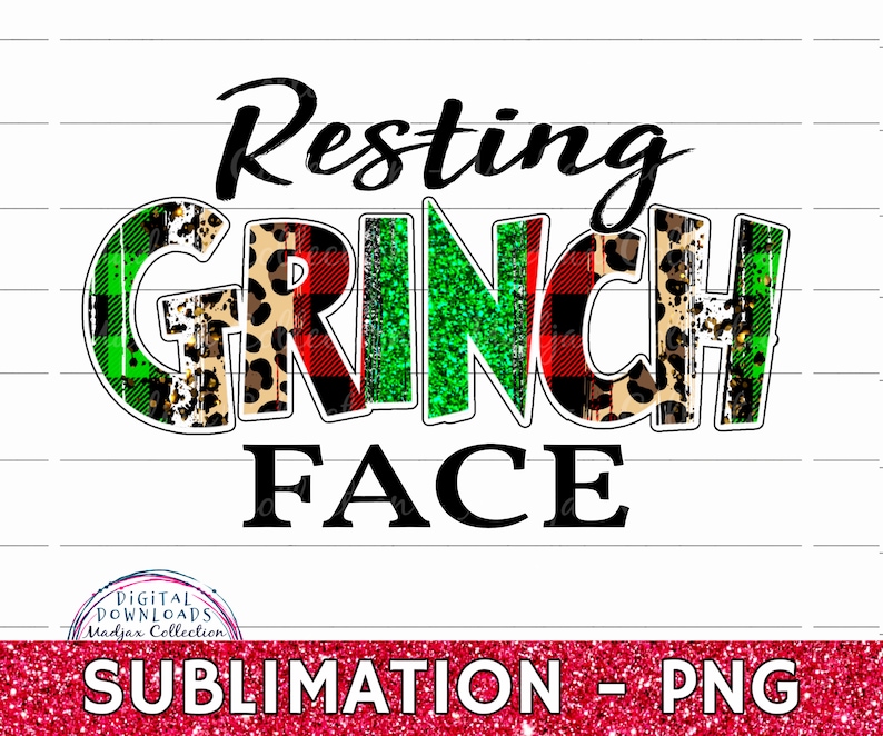 Funny Christmas Design, Brush Stroke, Sublimation PNG File, Digital ...