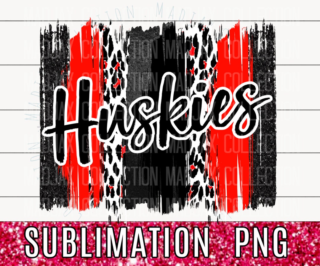 Red Huskies, School Colors, Brush Stroke, Sublimation, PNG Design ...