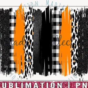 PNG de pincelada laranja, preto e branco, sublimação, design, xadrez de búfalo, impressão de chita, clipart de pincel, design de pintura JPG, uso comercial
