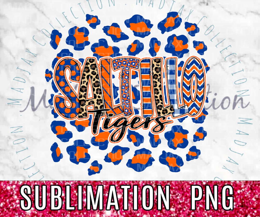 Saltillo Tigers, Square Leopard, Sublimation PNG, Teacher Squad, Bubble