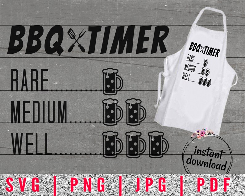 Download BBQ Beer Timer SVG Dad Shirt Sublimation Design Grill Master | Etsy