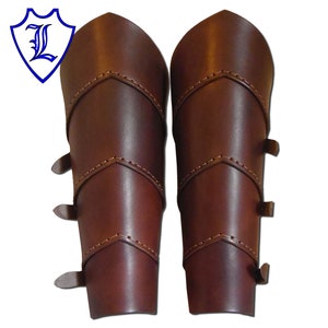 Stitched Ranger's Greaves (Pair) Handmade for SCA LARP Cosplay and Fantasy fairs