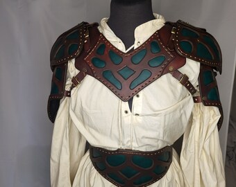 Ethereal Leather Mage Armour Handmade for SCA LARP Cosplay & Fantasy fairs