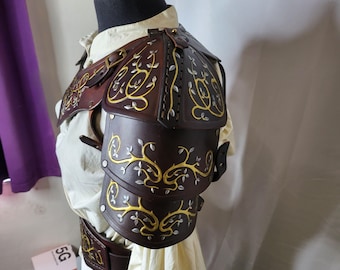 Ornate Verdant Shoulder Handmade for SCA LARP Cosplay & Fantasy fairs