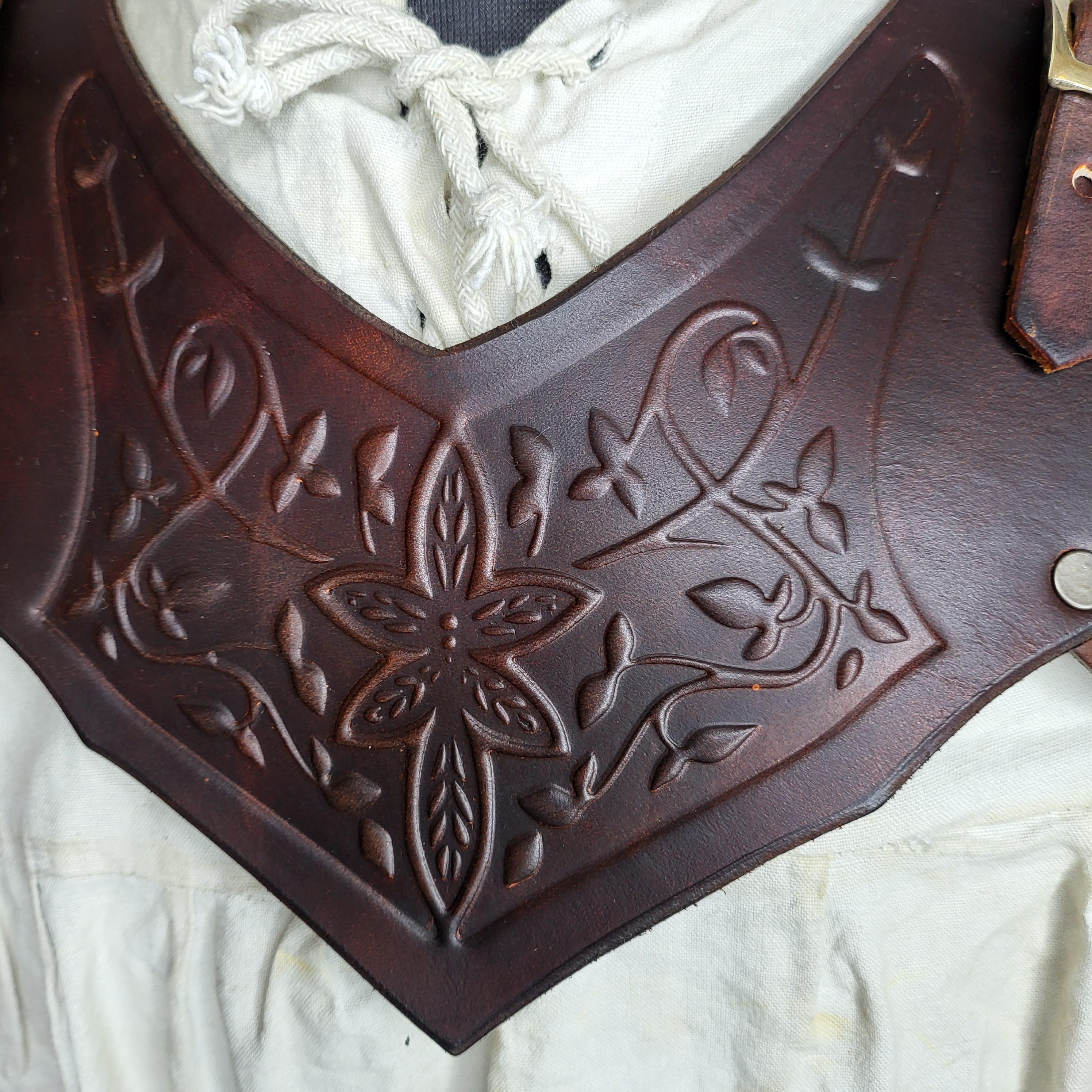 Embossed Verdant Gorget for SCA LARP Cosplay & Fantasy Fairs - Etsy