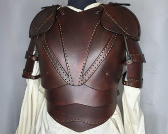 Ladies Dragon Slayer Leather Armour Handmade for SCA LARP Cosplay & Fantasy fairs