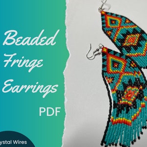 Beaded fringe Earring pattern PDF
