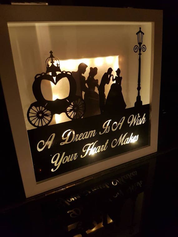Hand Made Disney Cinderella Light Up Shadow Box Frame. A | Etsy