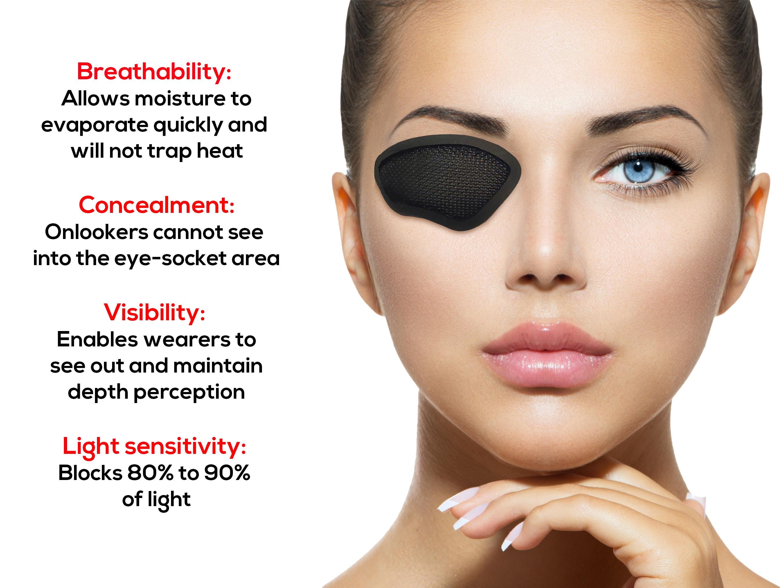 Strapless Eye Patch W/ Mesh – See Out, No Strap Eyepatch – Breathable ...