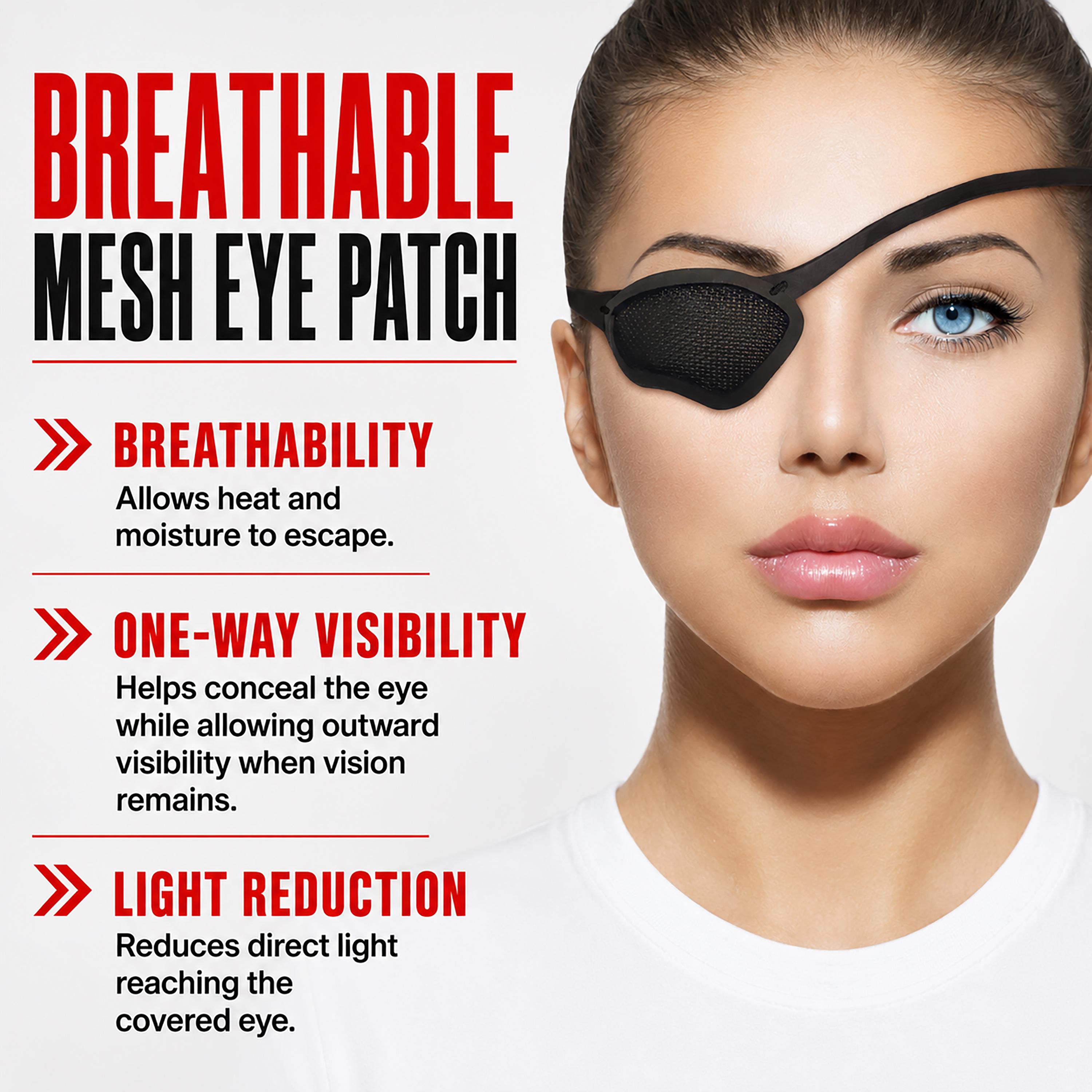 Mesh Eye Patch - Handmade Kydex Frame, Breathable, Crenshaw Style