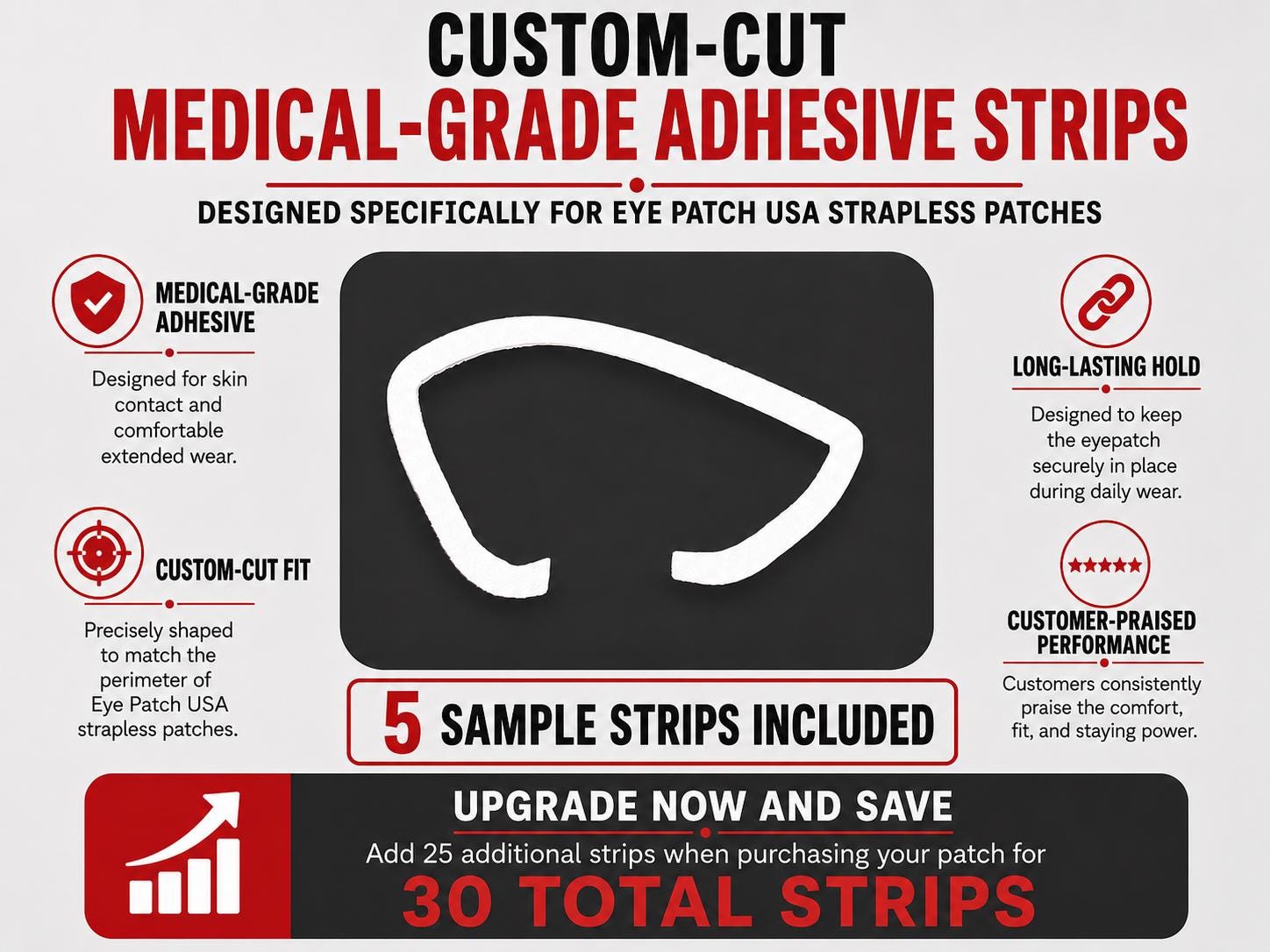 Strapless Eye Patch W/ Mesh – See Out, No Strap Eyepatch