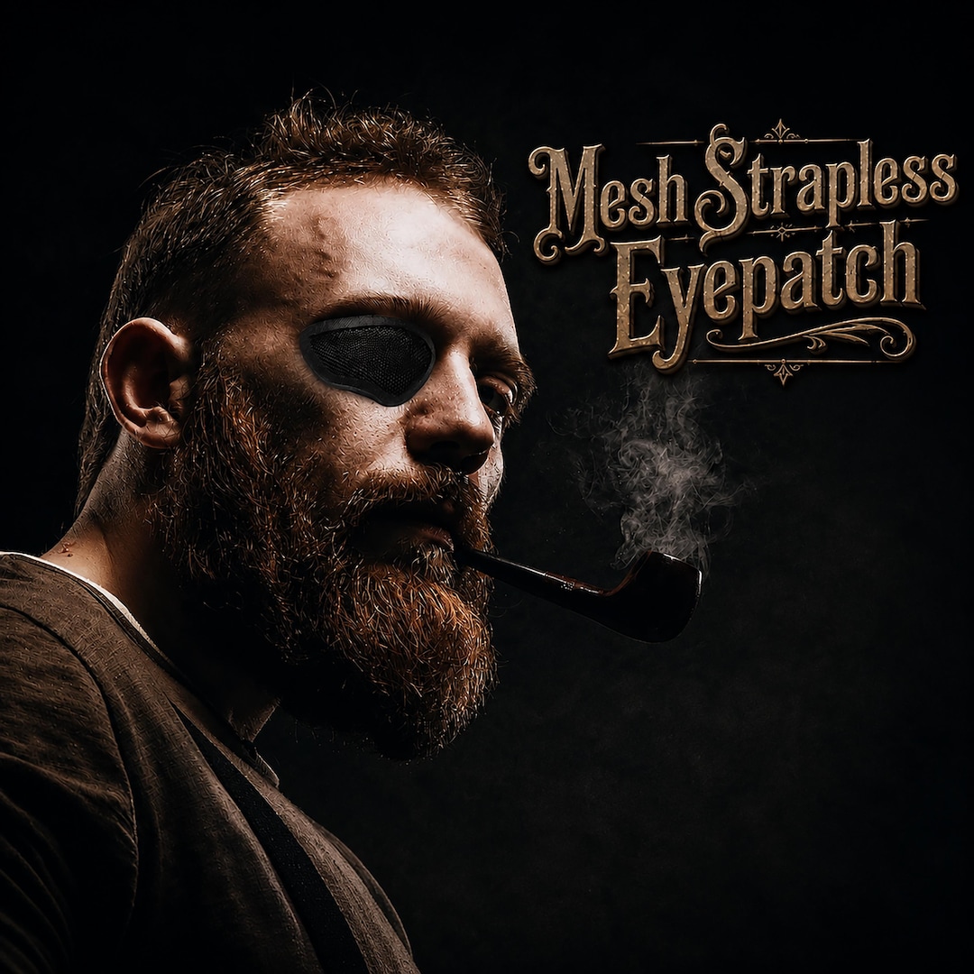black eye patch テープ Strapless Eye Patch W/ Mesh – See Out, No Strap Eyepatch