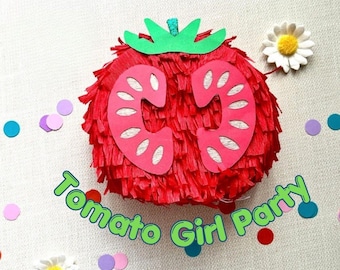 Dekoracja na imprezę „Pomidorowa dziewczyna”, Mini piniata z pomidorami, Letnia impreza w stylu śródziemnomorskim, Motyw imprezy na wybrzeżu Amalfi, Estetyczna dekoracja imprezy