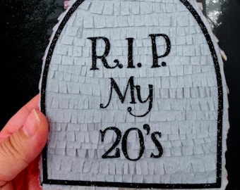 Gothic Headstone Piñata | Milestone Birthday, Wedding Favor, Dark Celebration Decor