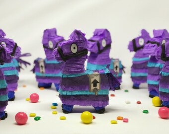 mini loot pinata set of 3 mini llama pinata mini loot party favor - fortnite loot llama papercraft