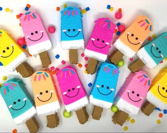 Popsicle Mini Piñata: Party Favor, Baby Shower & Birthday Backdrop Decoration