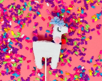 Lama Cake Topper Pinata Lama Party Favor Piñata Lama Mini Pinata Topper Cupcake