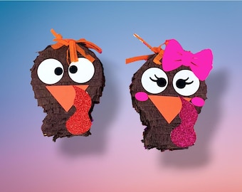 Turkey Mini Pinata – Thanksgiving Party Favor & Table Decor