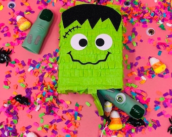 Griezelige Frankenstein-minipiñata: gepersonaliseerde Halloween-decoratie voor spookhuisfeesten