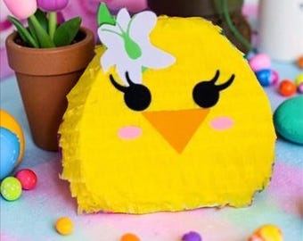 Mini Chick Easter Pinata - Spring Peeps Party Favor, Easter Basket Filler, Kids Holiday Decoration