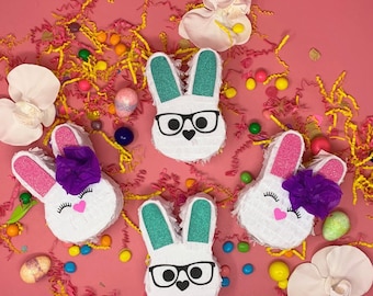 Mini Bunny Piñata – Easter Party Favor – Bunny Mini Piñata Decoration – Spring Party Decor – Handmade Easter Basket Stuffer