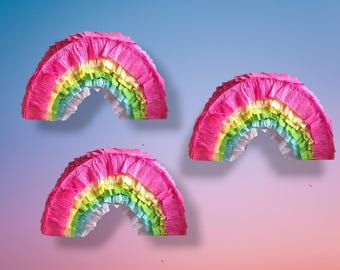 Regnbågsminipinata för enhörningsfest, babyshower, pridedekor