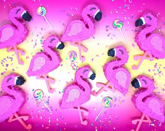 Flamingo Mini piñata, One mini flamingo piñata, Luau, party decorations, party favors,