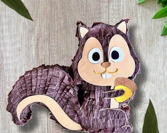 Mini Squirrel Pinata Custom Party Decoration for Rustic Weddings and Nature Lovers