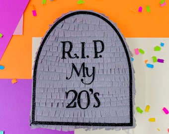 Halloween Decoration, Mini Coffin Piñata, Halloween Indoor Decoration,  RIP My 20s Grave Mini Piñata, Personalized Gift, Dia de Los Muertos