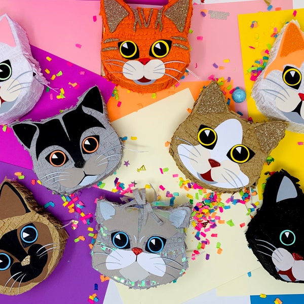 Cat Mini Pinata Cat Party Favors Cat Lover Birthday Cat Lady Gifts Cats Trending Now