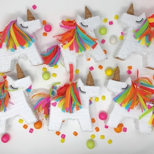 Unicorn Mini Piñata (3), Individually wrapped unicorn party favor, party favor, unicorn party, rainbow party, princess party