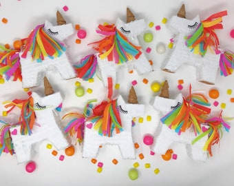Unicorn Mini Piñata (3), Favore di unicorno confezionato singolarmente, favore di festa, festa di unicorno, festa arcobaleno, festa principessa