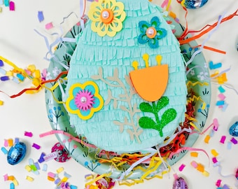 Personalized Easter Egg Mini Pinata Spring Party Favor Basket Filler Boho Bunny Decor