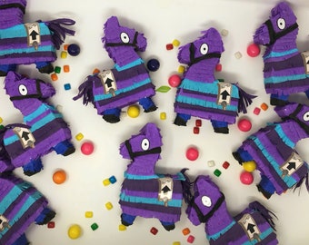 Mini Loot Llama Pinata Set of 3 - Gamer Party Favor Birthday Decorations
