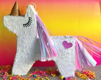 Unicorn Pinata Birthday Party Decoration Rainbow Fantasy Celebration Centerpiece Kids Magical Theme Decor