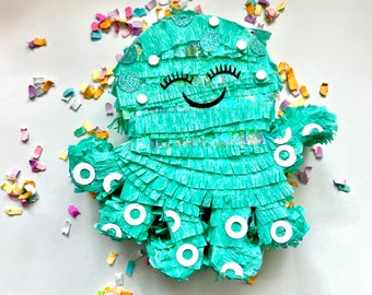 Octopus Mini Piñata, Fish Mini Piñata, Mini Octopus Pinata, Mermaid Party, Luau Pinata