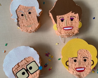 Mini Pinata Golden Girls Handmade Party Decor Retro TV Theme Birthday Celebration Supplies