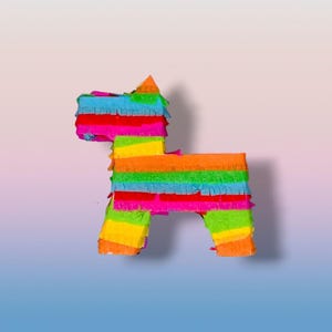 Mini piñata de burro: recuerdo para fiestas mexicanas, decoración para bodas