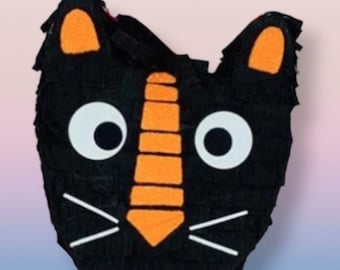 Mini piñata chat noir d'Halloween, décoration de panier boo, cadeau de fête
