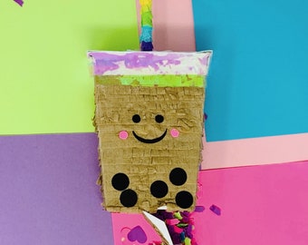 Boba Tea Piñata, Bubble Tea Piñata, Boba Tea Mini Piñata, Boba Tea Party, Mother's Day Gift, Gifts for Mom