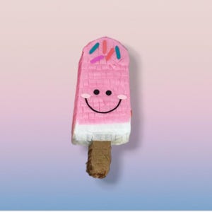 Mini piñata de paleta de helado, recuerdo de fiesta de cumpleaños de Sweet One, decoración de piscina de verano, suministros para helados