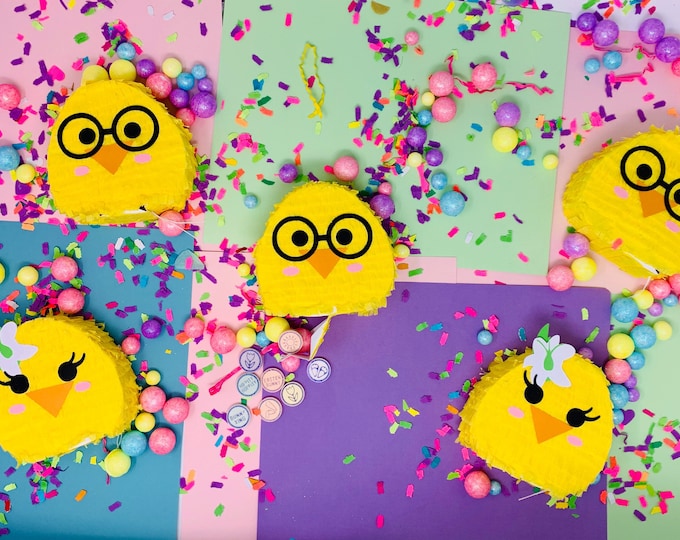 Featured listing image: Mini Easter Pinata - Spring Party Favor, Easter Basket Filler, Kids Holiday Decoration